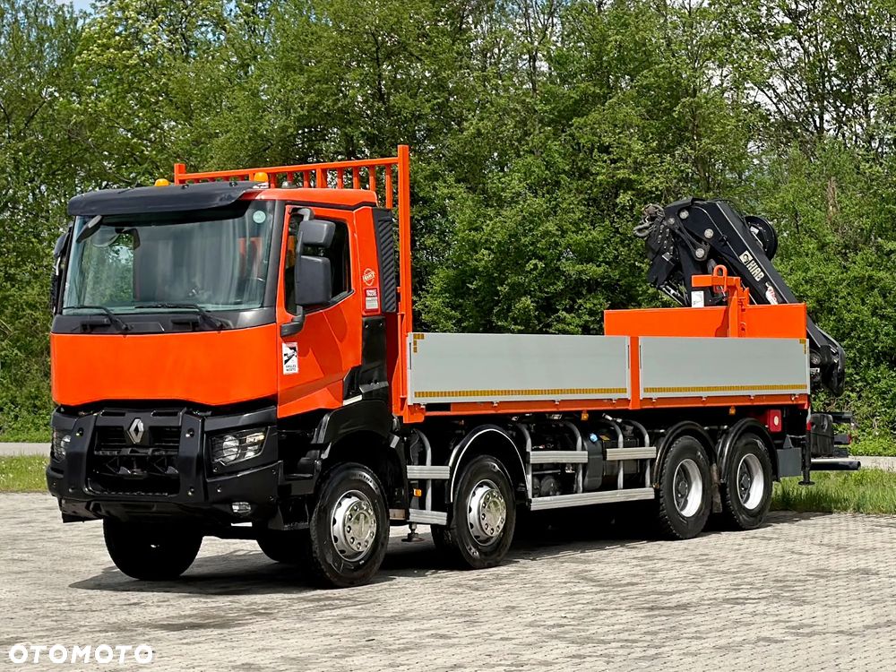 Renault K 430 * SKRZYNIA 7,50 m * HIAB 211 EP - 5 HIDUO + PILOT / 8x4 - 4