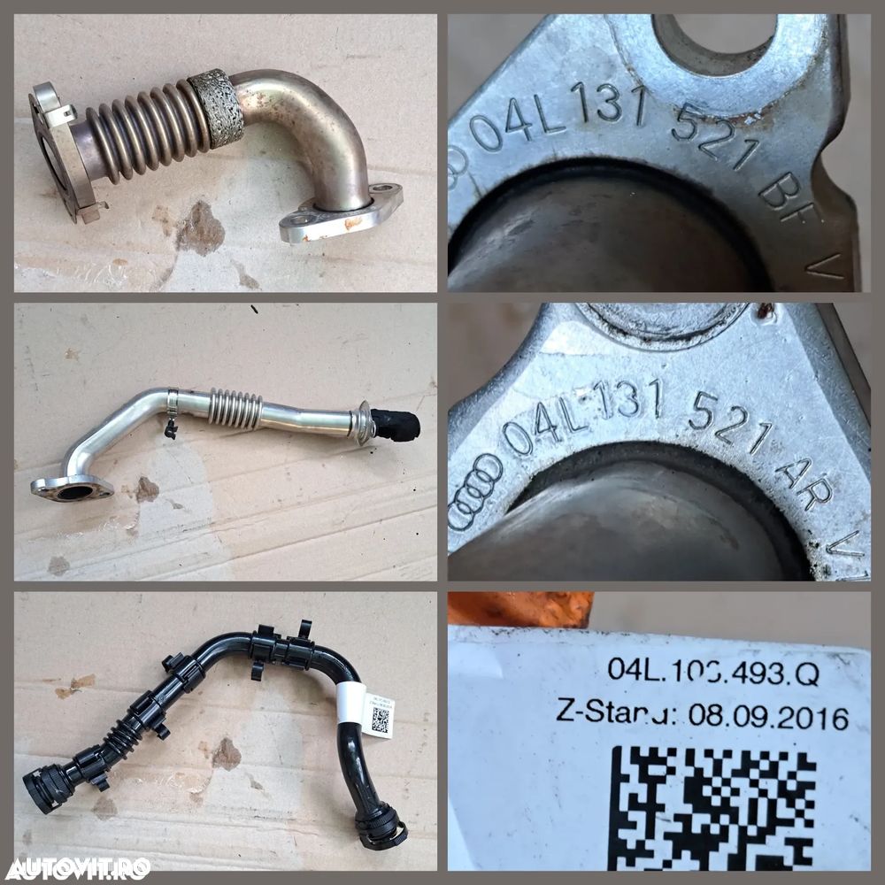 -1- Anexe motor VW Crafter 2.0 tdi 2019 carcasa filtru aer debitmetru furtun admisie intercooler lichid racire set capace protectie distributie electrovalva - 6