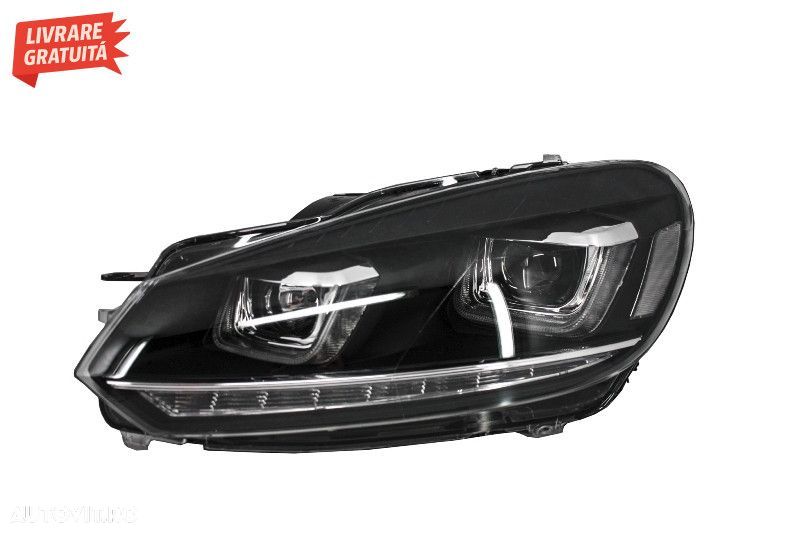 Faruri LED VW Golf 6 VI (2008-2013) Design Golf 7 3D U Design Semnal L - 5