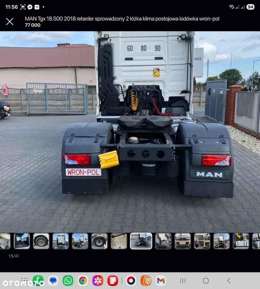 MAN Tgx 18.500 mały przebieg 2017 retarder sprowadzony 2 łóżka serwis lodówka wron-pol - 15