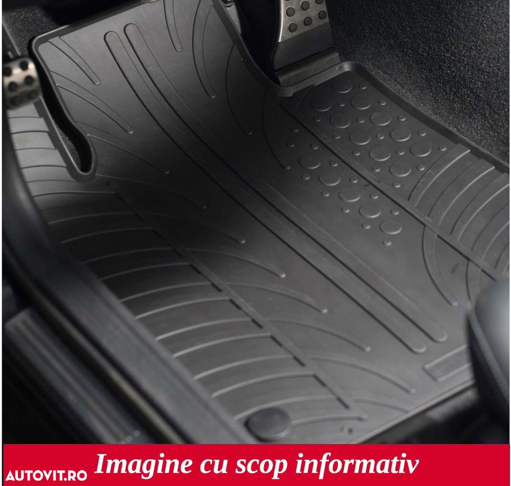 Set covorase auto din cauciuc Seat Ibiza 06.2017-, Seat Arona 11.2017- (5 usi, Manual), Skoda Fabia IV Hatchback 12.2021- (Manual), Negru, Gledring, 4 buc. - 2