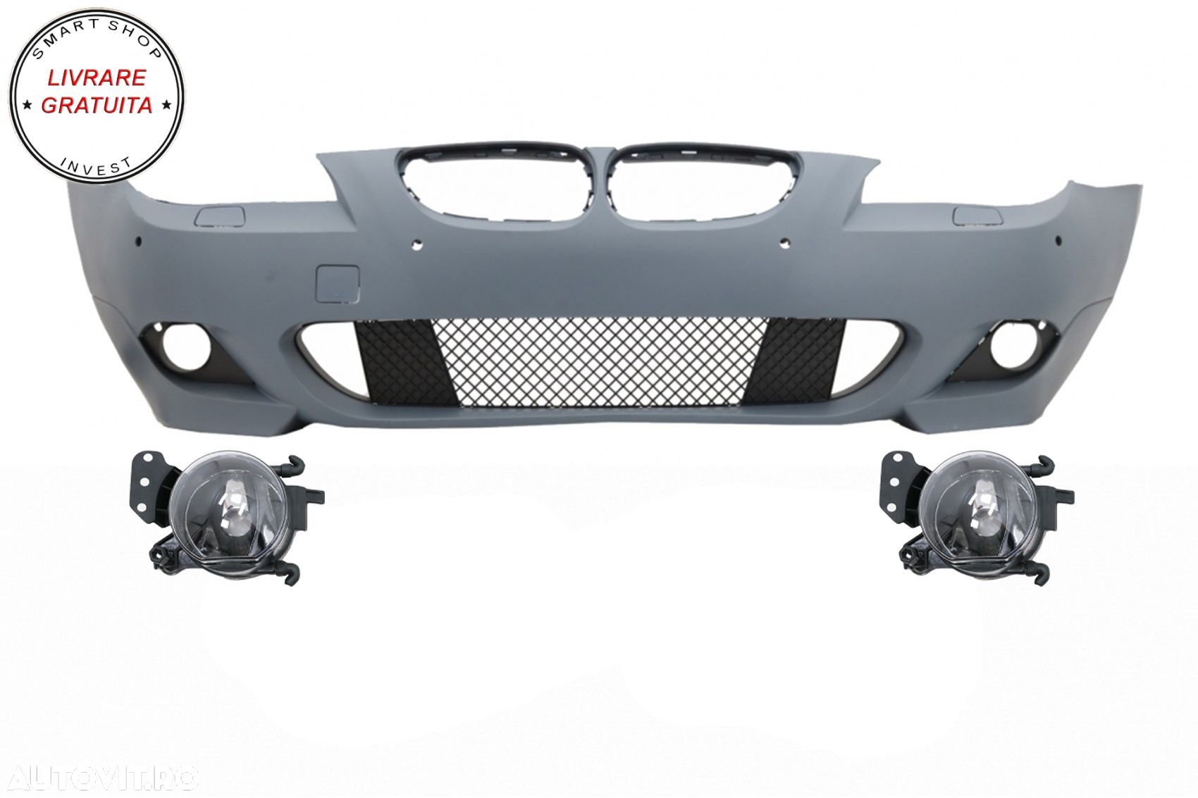 Bara Fata cu PDC 18mm si Proiectoare Ceata BMW Seria 5 E60 E61 (2007-2010) M-Techn- livrare gratuita - 1