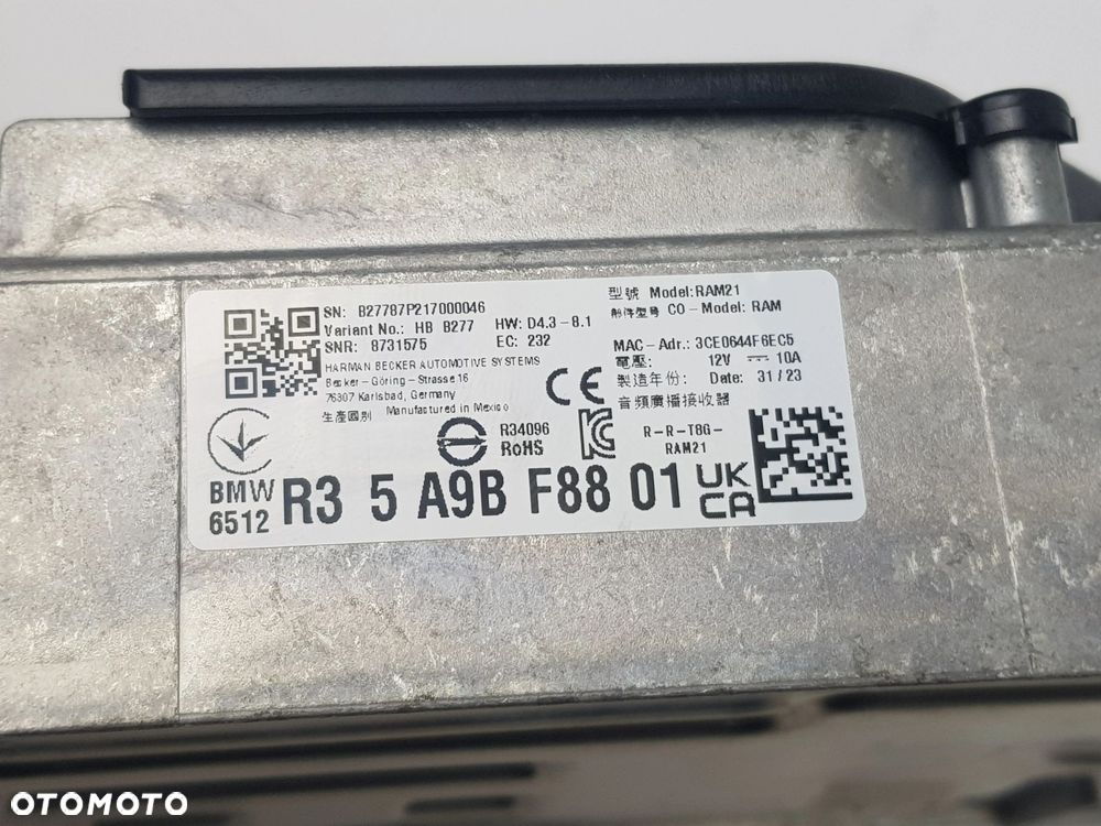 Wzmacniacz Moduł DAB BMW X3 G01 X4 G02 G30 5A9BF88 - 8