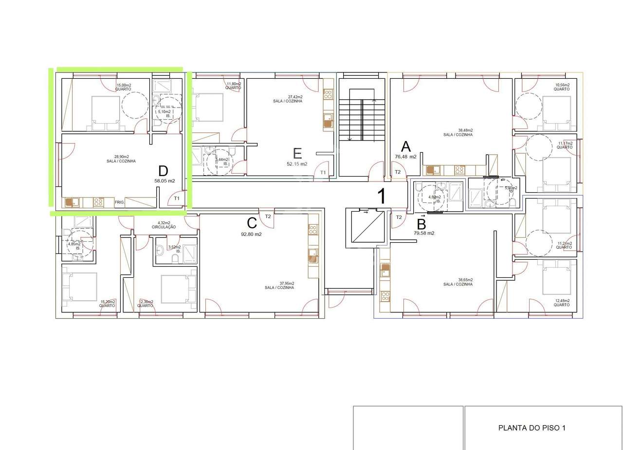 Apartamento T1 Novo em Tondela | 1º Andar | Fração D - Grande imagem: 5/5