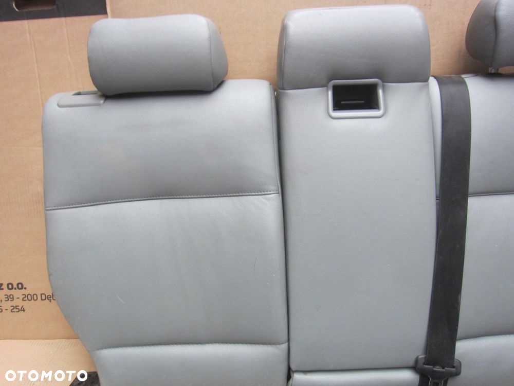 BMW 3 E46 KOMBI KANAPA TYLNA OPARCIE SZARE SIEDZISKO SZARA SKÓRA SKÓRZANY - 7