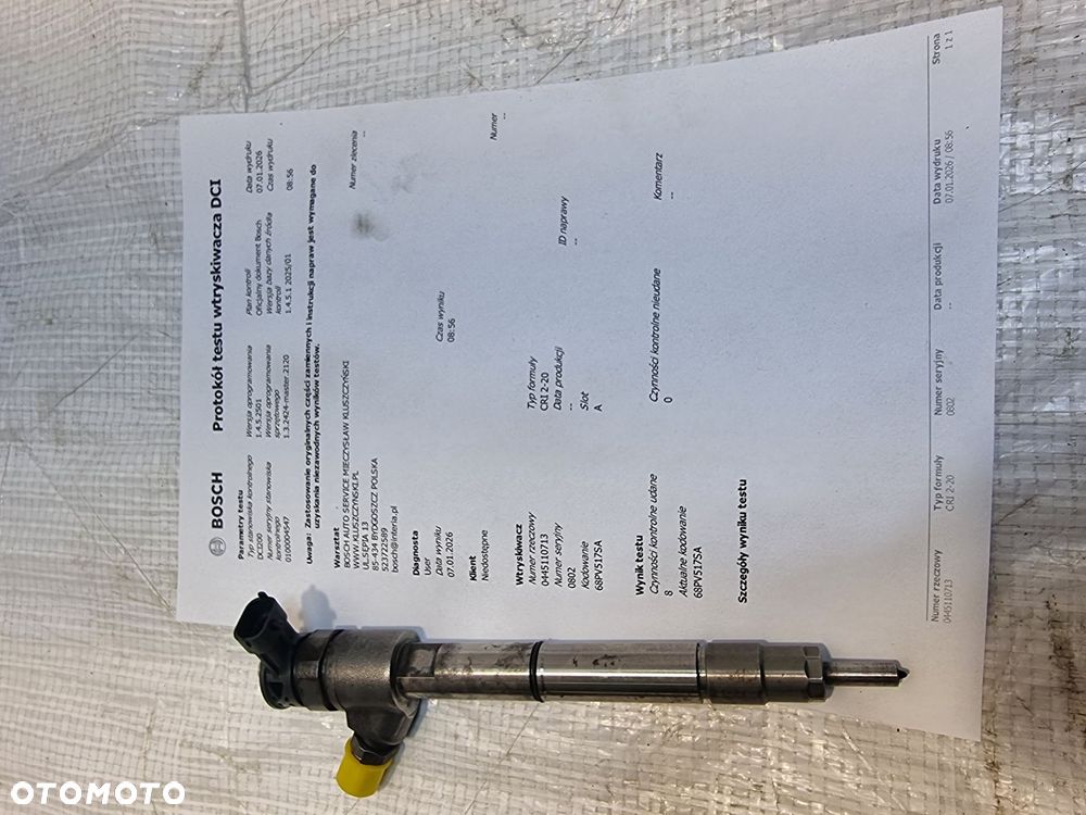 Wtrysk Wtryskiwacz Opel Insignia B Zafira C 2.0 CDTI 0445110713 55488616 - 1
