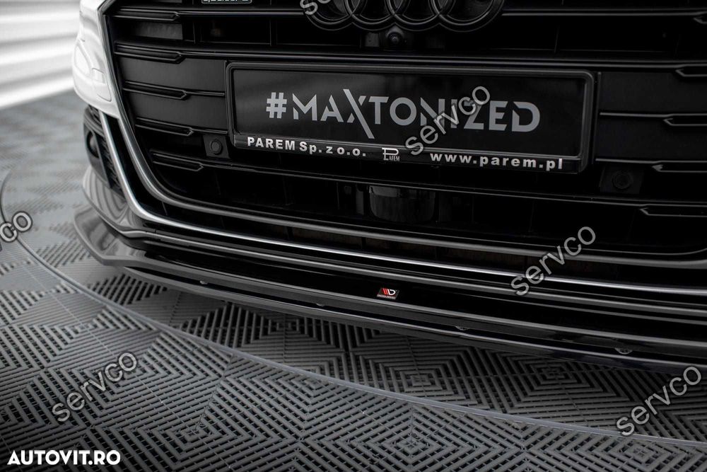 Prelungire splitter bara fata Audi A8 D5 2017-2021 v1 - Maxton Design - 5