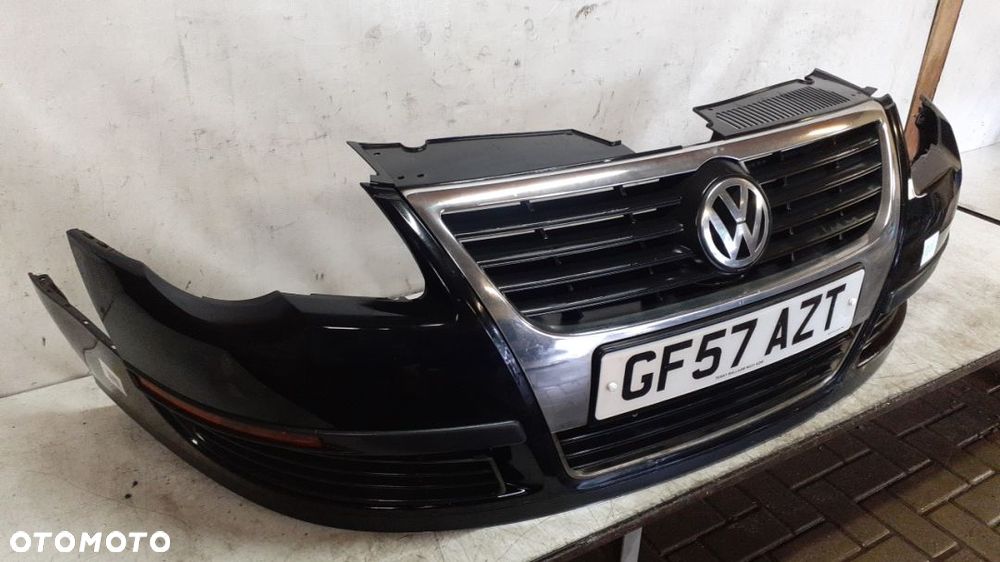 $ ZDERZAK PRZÓD PRZEDNI DO VW VOLKSWAGEN PASSAT B6 GRILL LC9Z CZARNY - 4