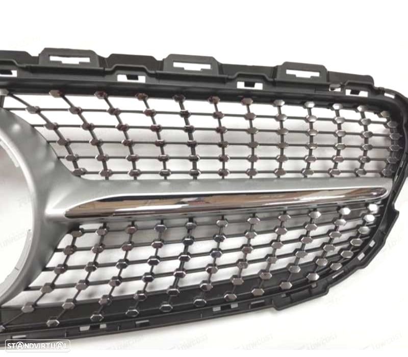 GRELHA DIANTEIRA PARA MERCEDES W205 AMG 14-18 LOOK DIAMOND SILVER - 3
