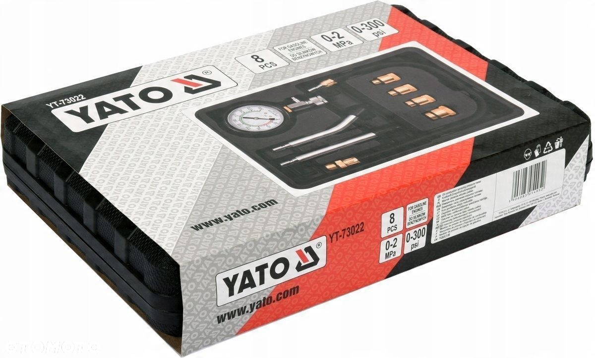YATO TESTER MIERNIK CIŚNIENIA SPRĘŻANIA BENZYNA  ADAPTERY 8EL YT-73022 - 6