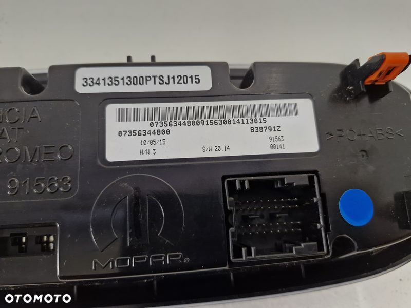 FIAT 500X PANEL STEROWANIA KLIMATYZACJI 07356344800 - 6