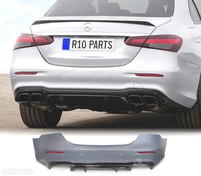 PARA-CHOQUES TRASEIRO MERCEDES W213 21-24 LOOK AMG E63S PDC + DIFUSOR - 1
