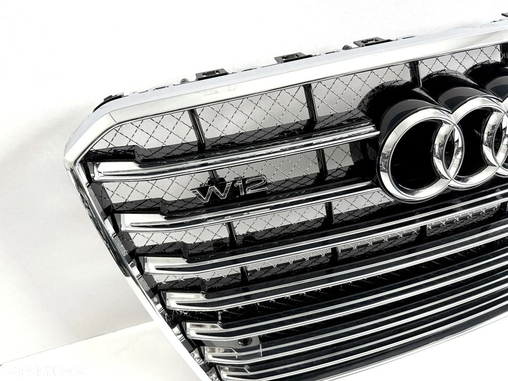GRILL przedni ATRAPA Audi A8 D4 Lift 4H0, V12 - ASO - 4