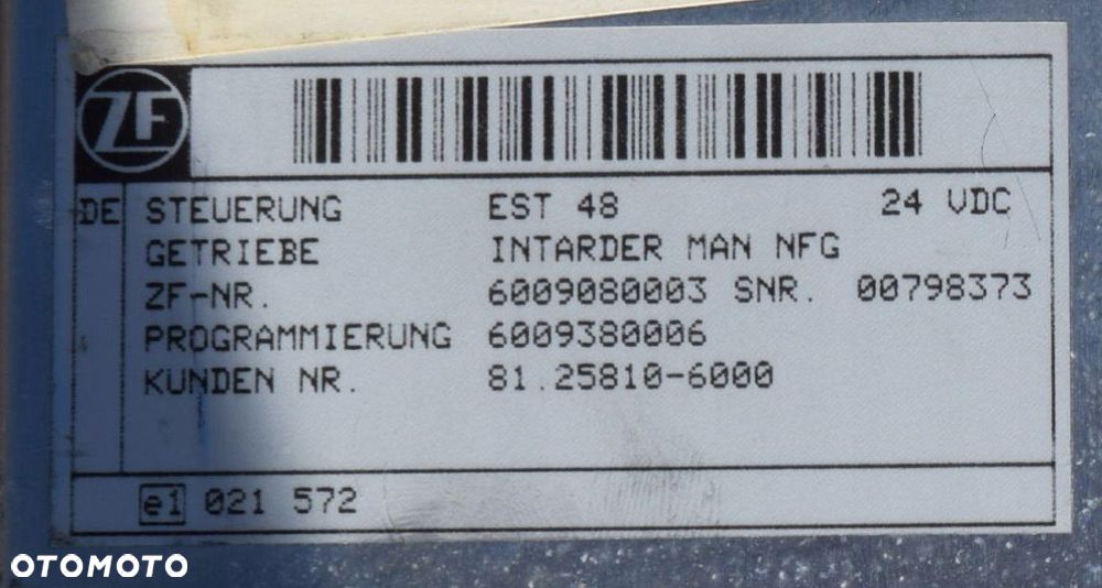 STEROWNIK INTARDER BOSCH MAN TGA 81.25810 - 6000 - 3