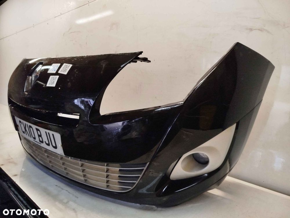 + ZDERZAK PRZÓD PRZEDNI DO RENAULT GRAND SCENIC III 3 NV676 CZARNY HALOGENY - 2