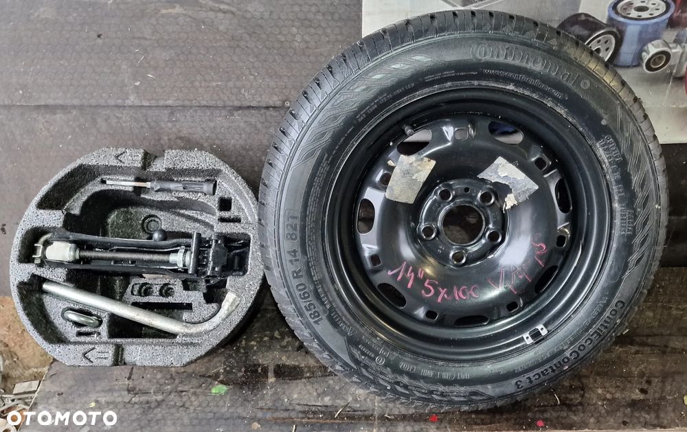 KOŁO ZAPASOWE CONTINENTAL 14" 5X100 185/60R14 + ZESTAW NAPRAWCZY VW SEAT SKODA - 2