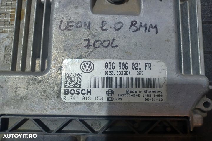 Calculator motor ECU 03G906021FR 0281013158 - 2.0 BMM  03G906021FR 02 - 3