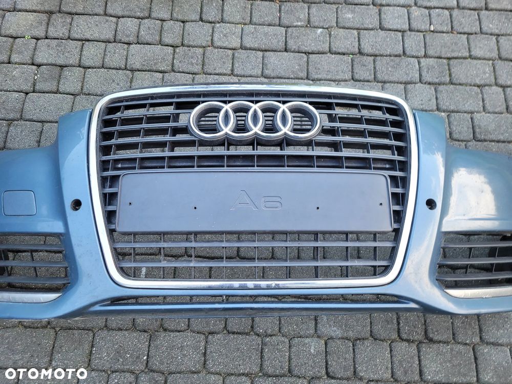 AUDI A6 C6 LIFT ZDERZAK PRZEDNI PRZÓD PDC CZUJNIKI SPRYSKI XENON  LX5Y - 8