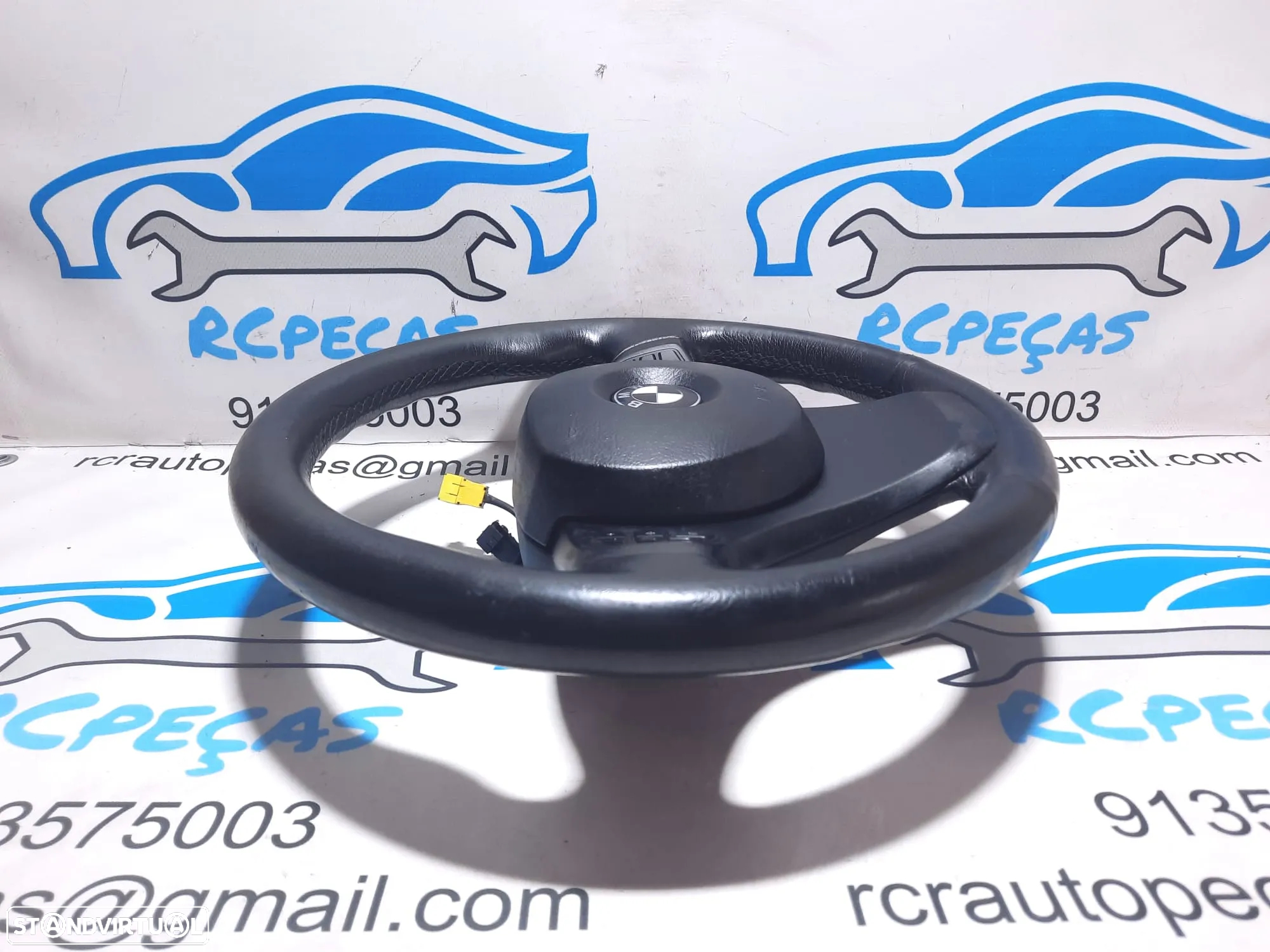 VOLANTE GUIADOR COMPLETO BMW X5 E53 32346751178 6751178 PELE AIRBAG COMANDOS MULTIFUNÇÕES CONTROLO - 4