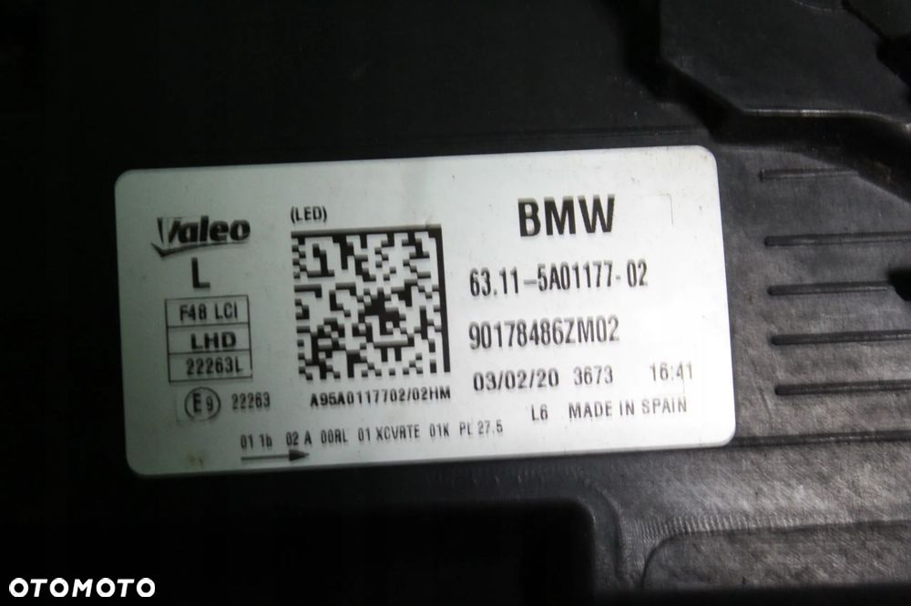 LAMPA LEWA PRZÓD BMW X1 F48 LIFT LCI FULL LED OE 5A01177-02 - 7