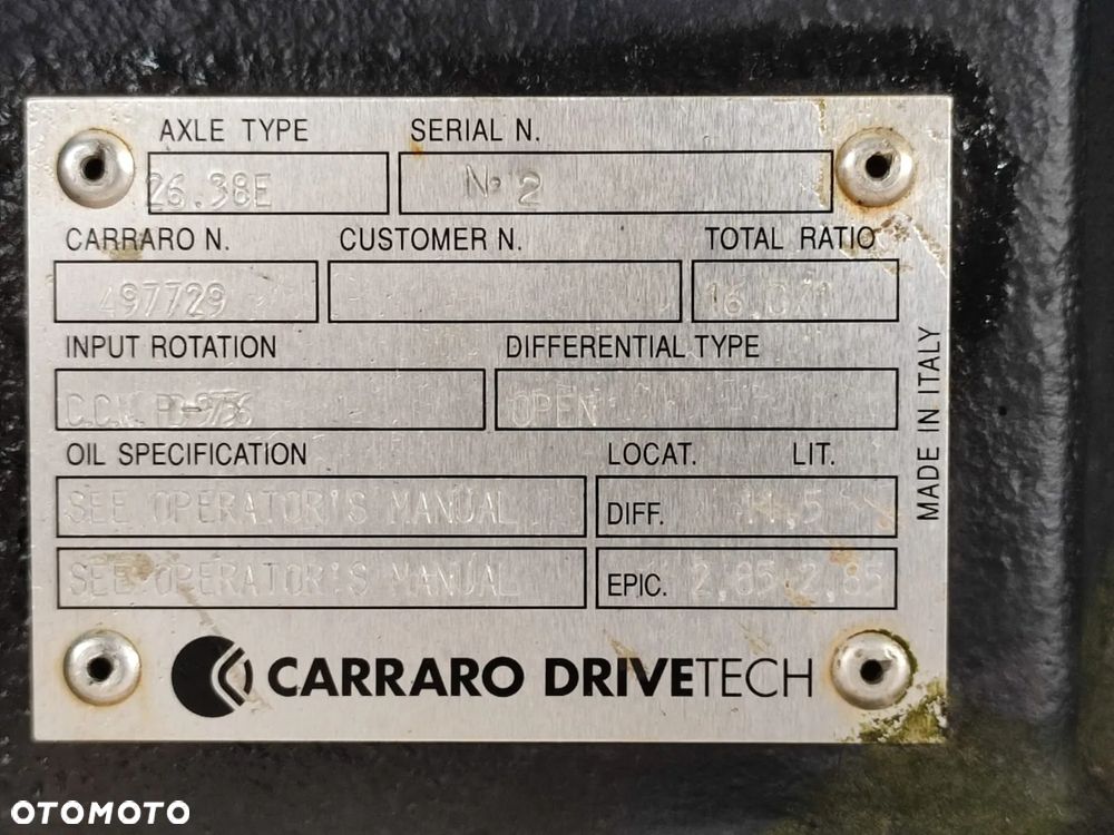 Most napędowy  497729  Carraro 26 38E  JCB - 13
