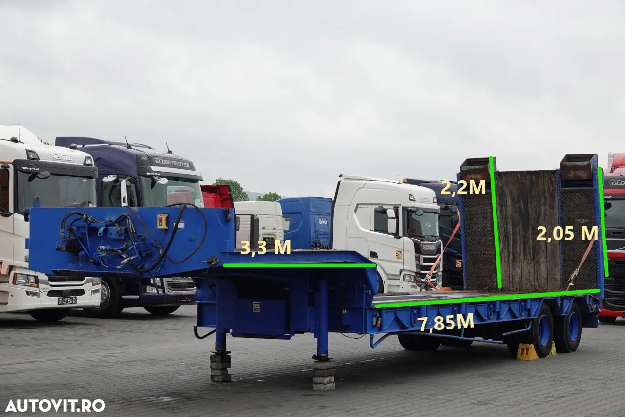 Kaiser REMORCĂ KAISER / RAMPE HIDRAULICE / TROLIU / 2 AXI / IMPORTAT - 2