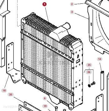 Massey Ferguson 8480 Chłodnica Wodna CZĘŚCI V837070076