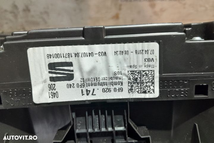 Ceasuri bord 6F0920741 6F0920741 Seat Ibiza 5 KJ [2017 - 2021] Hatchb - 5