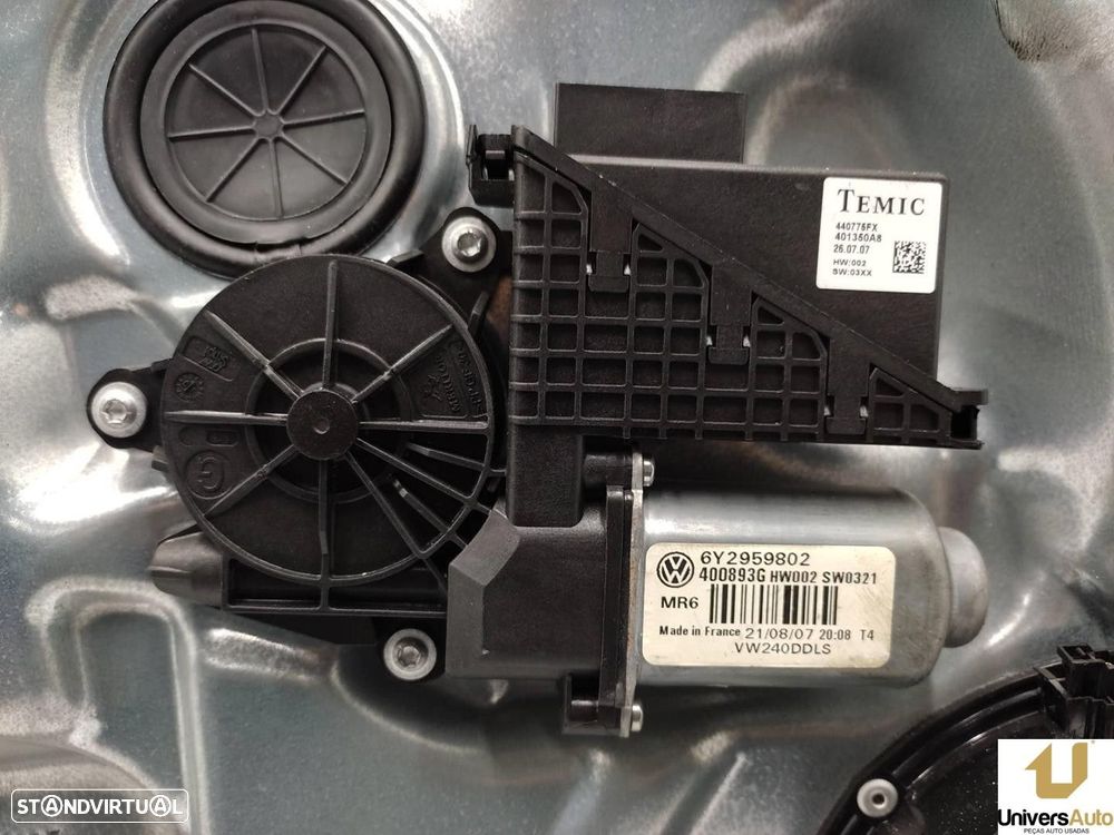 ELEVADOR DE VIDRO FRONTAL ESQUERDO VOLKSWAGEN POLO 2008 -6Q4837461J - 1