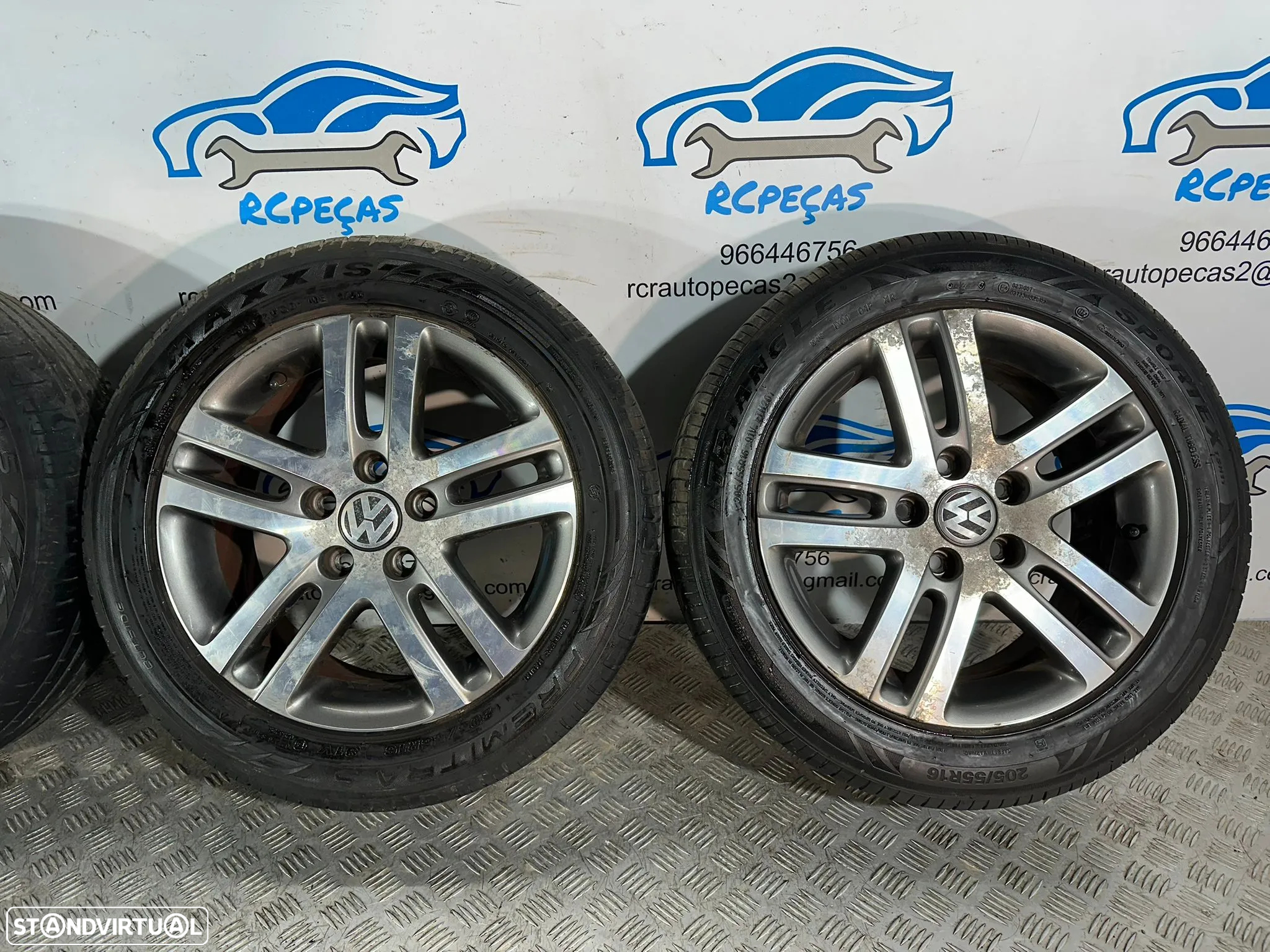 .Conjunto Jantes 16 Originais VW Touran 6.5J ET50 5x112 1K0601025BM - 4