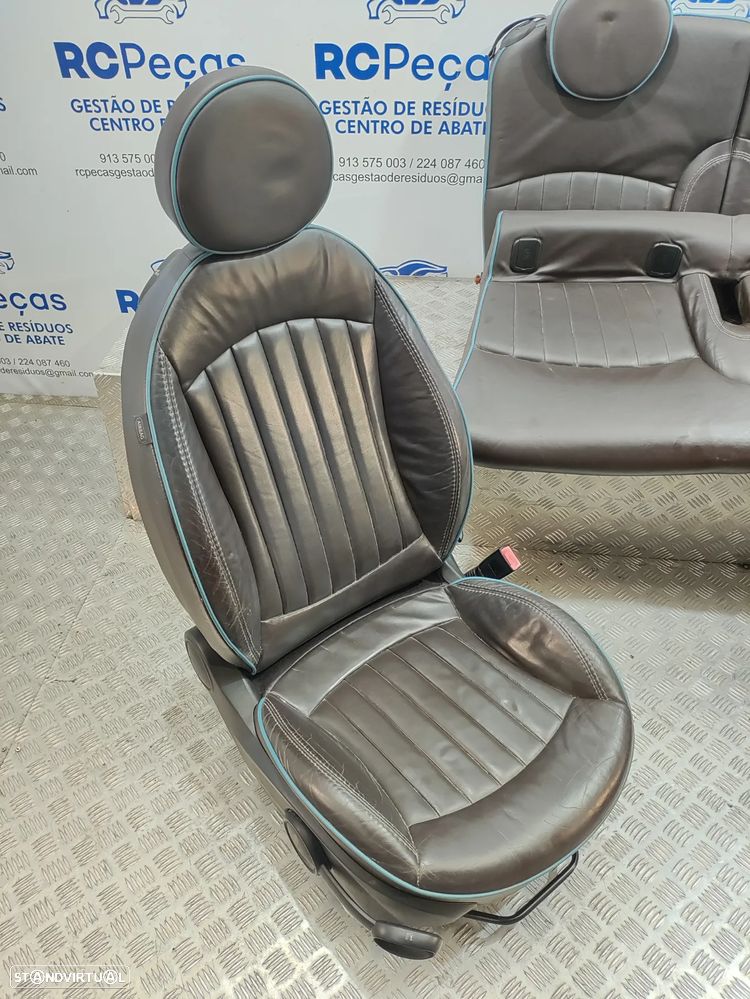 Conjunto de bancos em pele castanhos Mini Cooper S R57 Cabrio LCI - 9