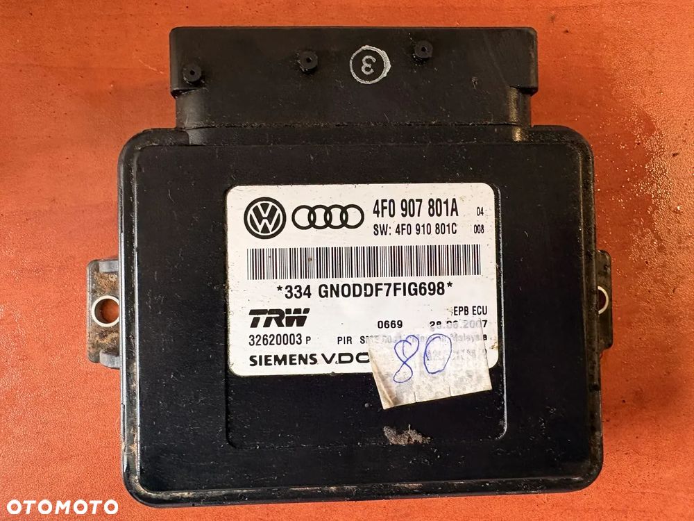 MODUŁ STEROWNIK HAMULCA RĘCZNEGO AUDI A6 S6 C6 4F 4F0907801A - 1