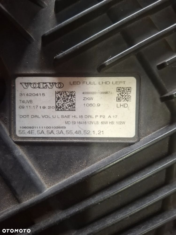 Volvo XC60 II Lampa Lewa Przód Full Led USA 31420415 - 7