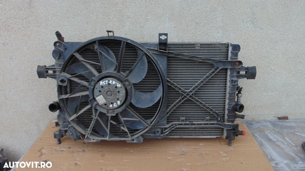 Electroventilator/radiator apa/radiator clima Opel Zafira B/Astra H 1.6 benzina 16 valve an 2005-2010 cod 0130303986 - 1