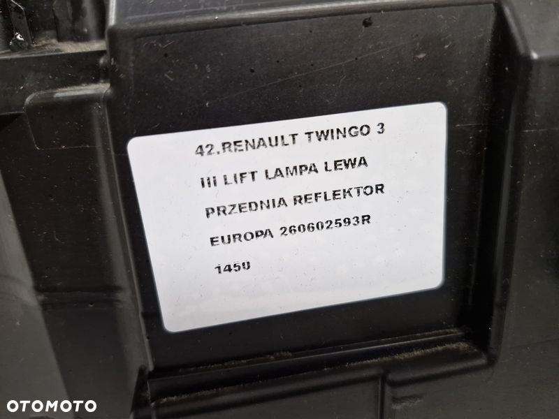 RENAULT TWINGO 3 III LIFT LAMPA LEWY PRZÓD LEWA PRZEDNIA REFLEKTOR EUROPA 260602593R - 10