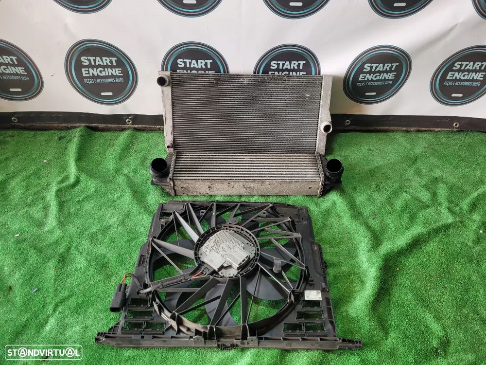 Radiador agua intercooler ventilador termoventilador Bmw serie 5 F10 F11 520D - 1