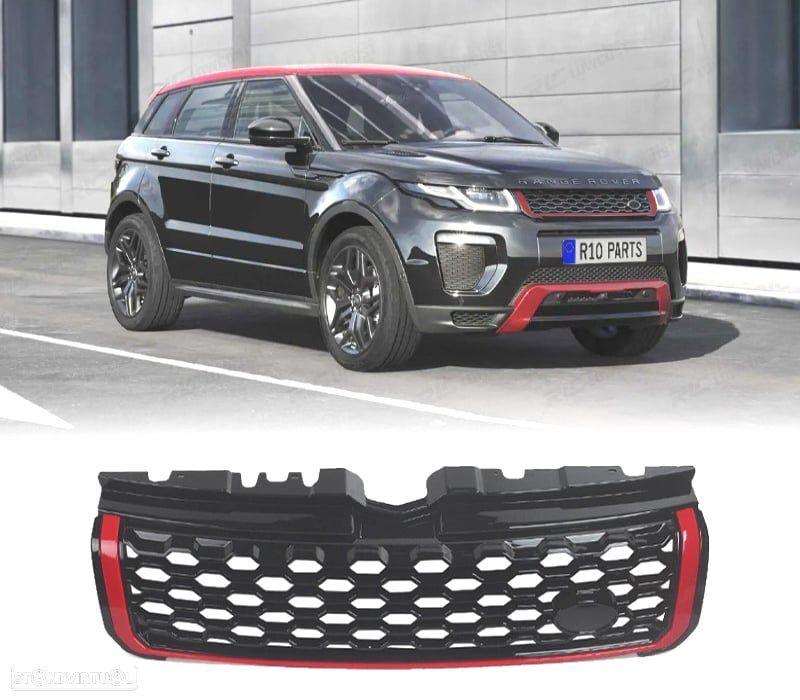 GRELHA RANGE ROVER EVOQUE LOOK DYNAMIC PRETO VERMELHO - 1