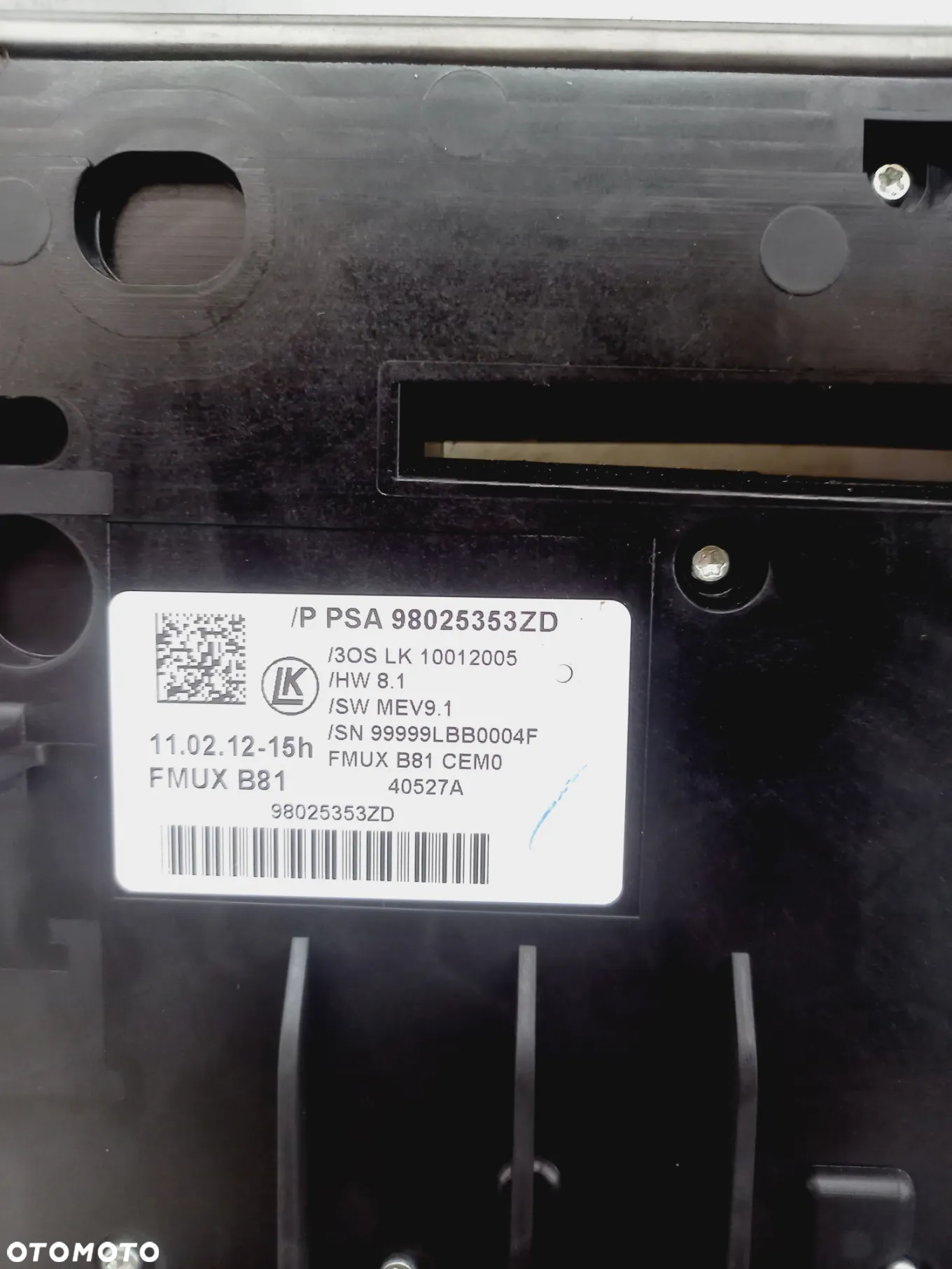 PANEL RADIA STEROWNIE KLIMATYZACJI CITROEN DS5 - 7