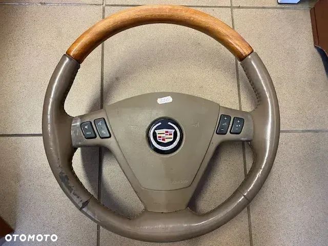 KIEROWNICA SKÓRA DREWNO PODUSZKA CADILLAC STS - 1