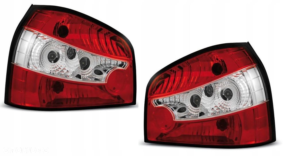 Lampy tyl na kpl Tuning Red White Audi A3 8l 96-00 - 1