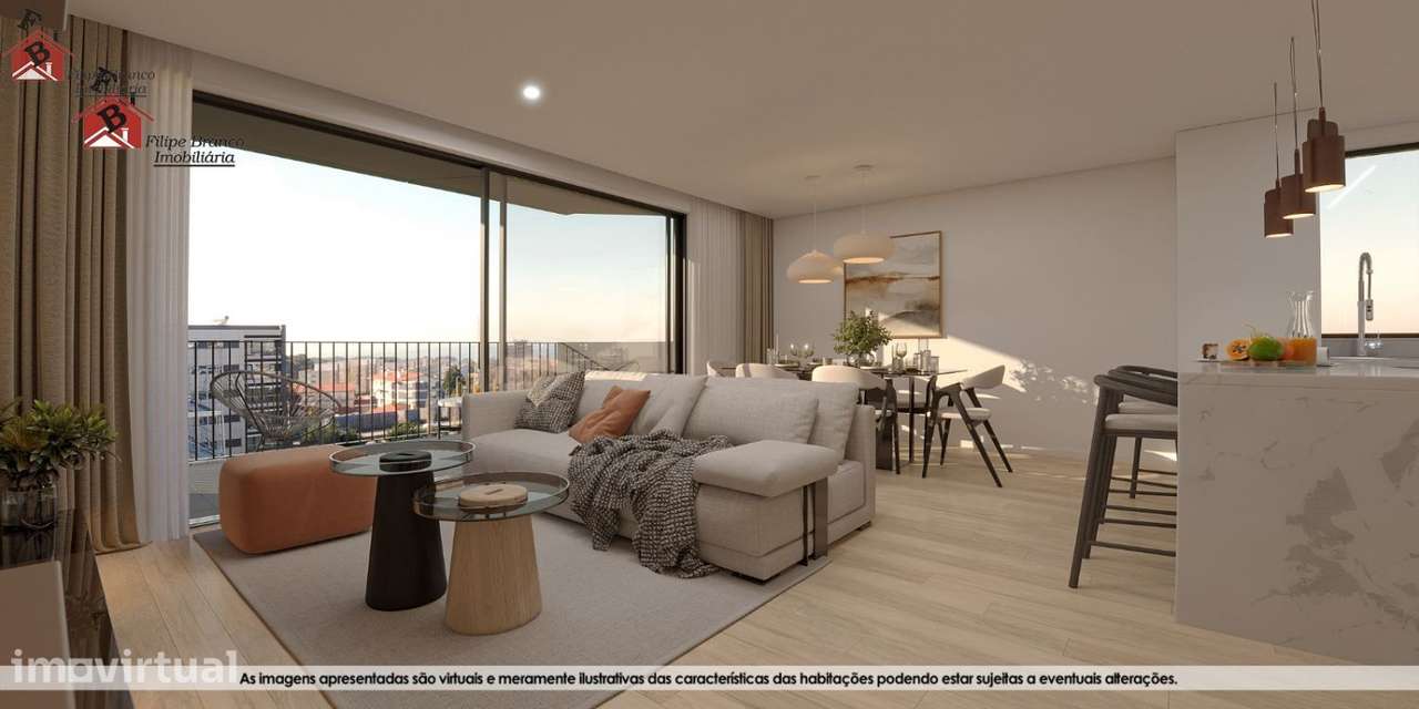 EXCEPCIONAL T2 NOVO ÓTIMOS ACABAMENTOS E VISTA MAR SANTA MARINHA, GAI - Grande imagem: 2/24