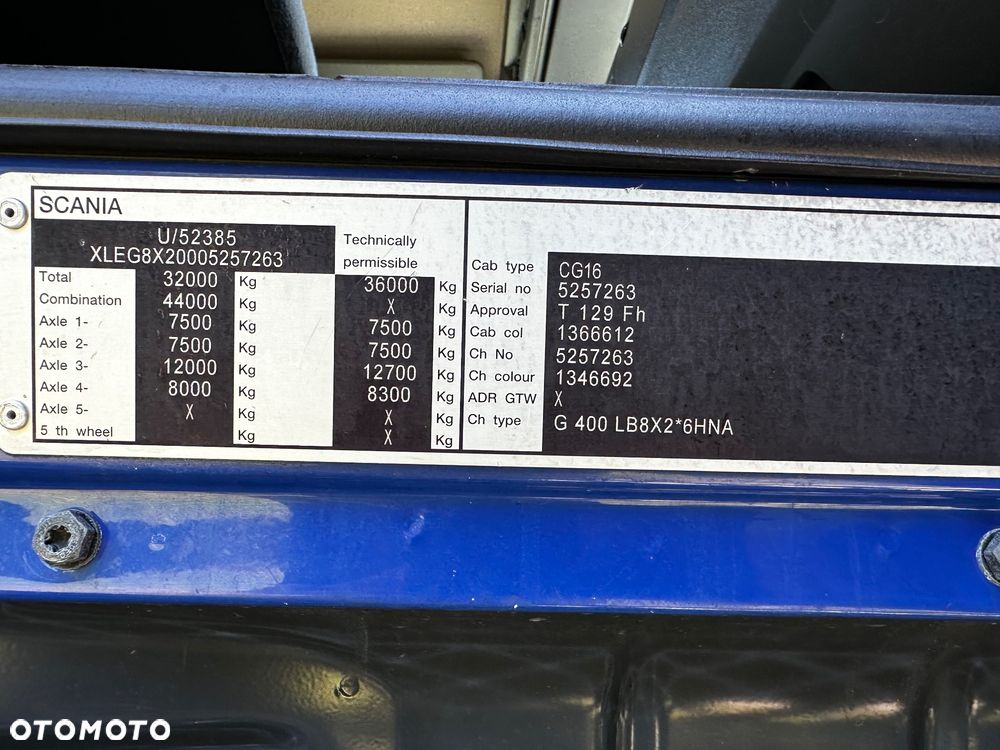 Scania G400 8x2 Podwójna Rama Oś skrętna Niski Przebieg - 8