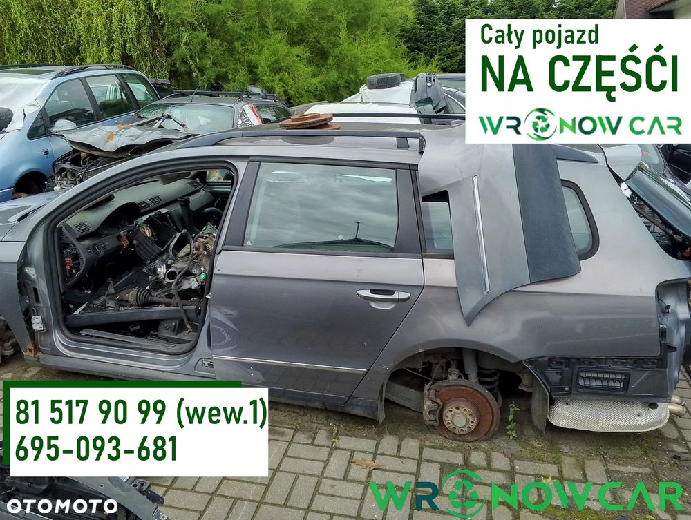Volkswagen Passat B6 (05-10r.) 1.9TDI 105KM. Silnik BKC Skrzynia GQQ lakier LA7T. Cały na części. GWARANCJA !!!  Przód Tył Zestaw Komplet Drzwi Klapa Zderzak Błotnik Maska Grill Atrapa Szyba Pas Lampa Lusterko Boczki Fotel Kanapa Kokpit Deska Rozdzielcza Przełącznik Włącznik Sterownik Przewody Wiązka Instalacja Moduł Komputer Czujnik Listwa Pompa Alternator Wtryski Głowica Rozrusznik Kompresor Sprzęgło Dwumas Silnik Skrzynia ABS Klimatyzacji Paliwa Wspomagania Kolektor Turbina Przepustnica Zawór Chłodnica Koło Hak Belka Sanki Zawieszenie Mcpherson Półoś Amortyzator Wydech Tłumik Zacisk Most - 1