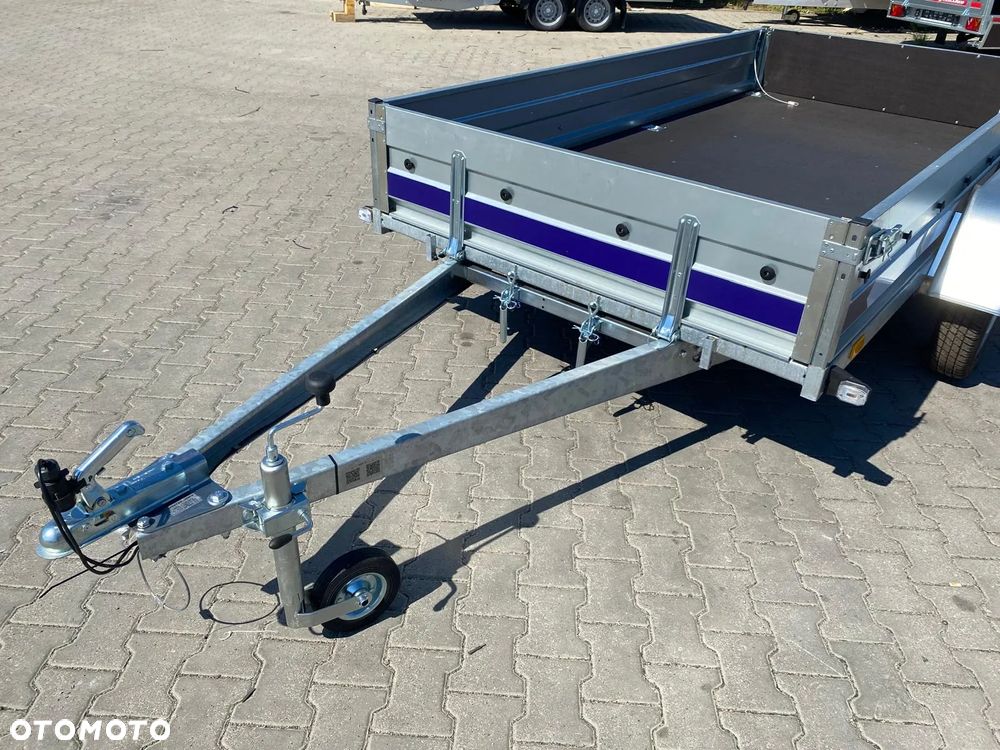 Niewiadów DOSTAWA! Przyczepa wym. 304x150x35, BD7530UT dwuosiowa UCHYLNA! Spawana rama! Wzmocniona tylna burta, sprężyny gazowe! MOCNA - 5