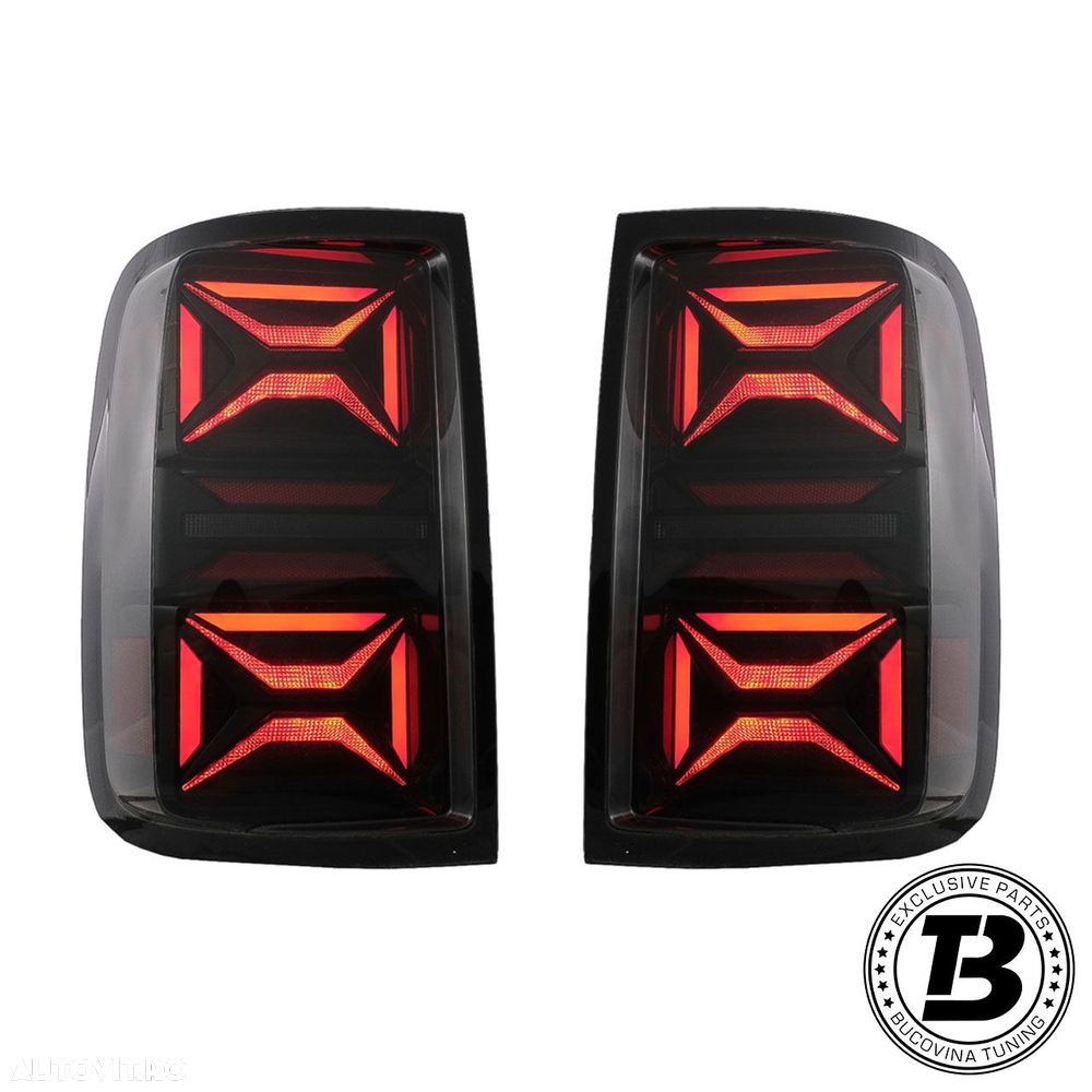 Stopuri Full LED compatibile cu VW Amarok Smoke Design - 1