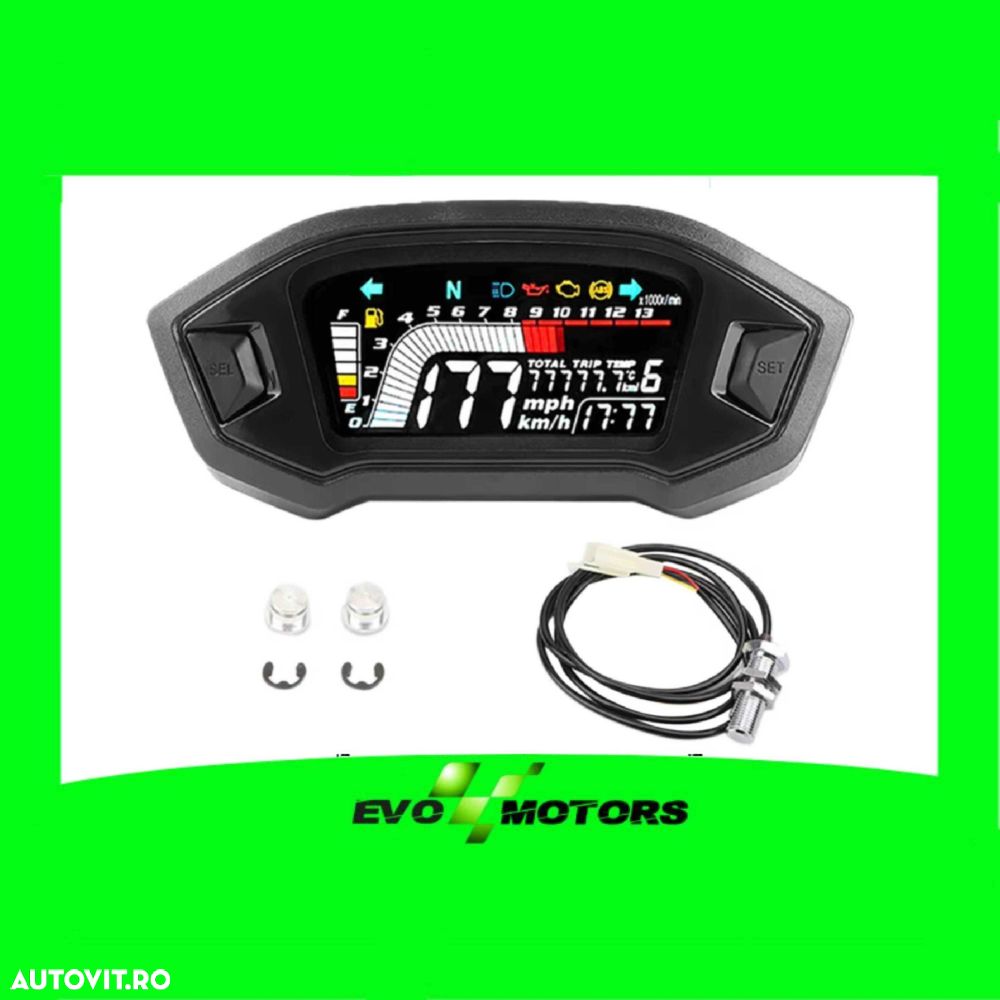 Bord Moto Digital Universal SM6 cu senzor - 1