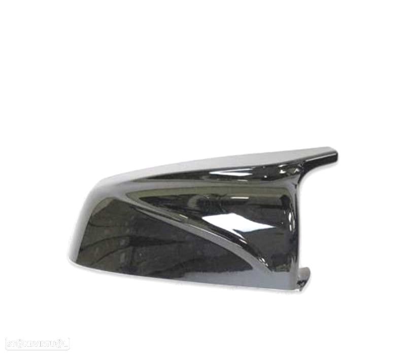CAPAS DE ESPELHOS RETROVISORES BMW E60 LCI 07-10 LOOK M4 PRETO BRILLANTE - 2