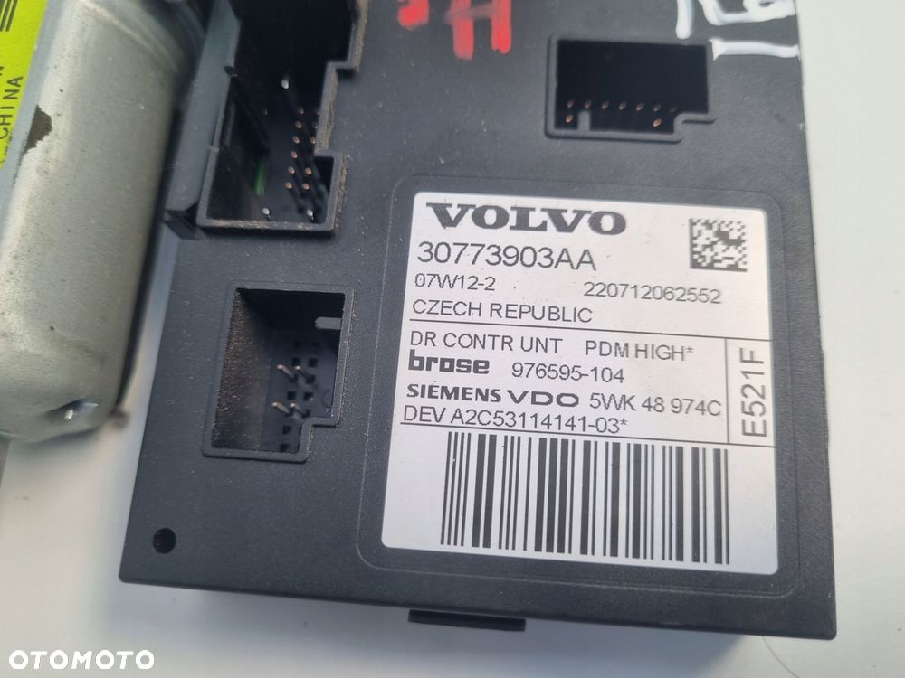 Volvo S40 II V50 PRAWY PRZEDNI PODNOSNIK SZYBY przód moduł 30773903AA - 3