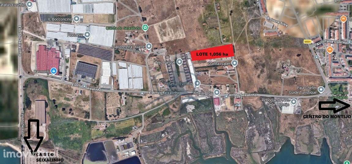 Terreno Rústico  c/ 1,056 ha  - Espaço Industrial (PDM) – Seixalinho - Grande imagem: 2/3