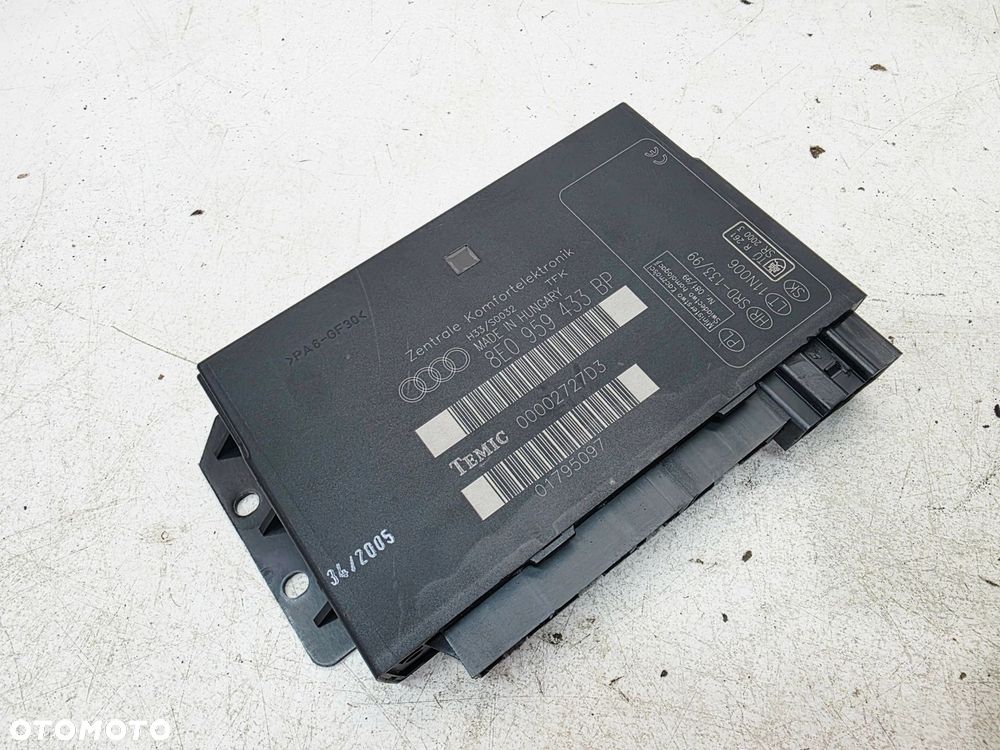 MODUŁ STEROWNIK KOMFORTU AUDI A4 B6 B7 8E0959433BP - 3